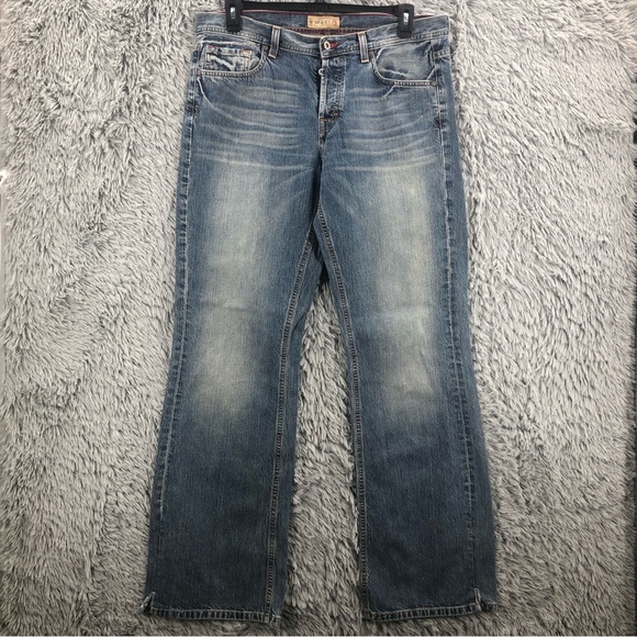 BKE Buckle Jeans Mens Size 36 Jaxon Blue Straight Leg Long Buttonfly - Picture 13 of 13